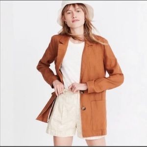 Madewell linen dorset blazer size medium
